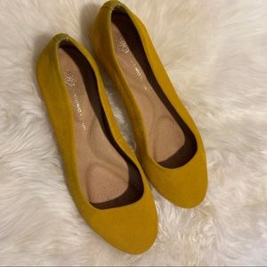 mustard yellow flats
